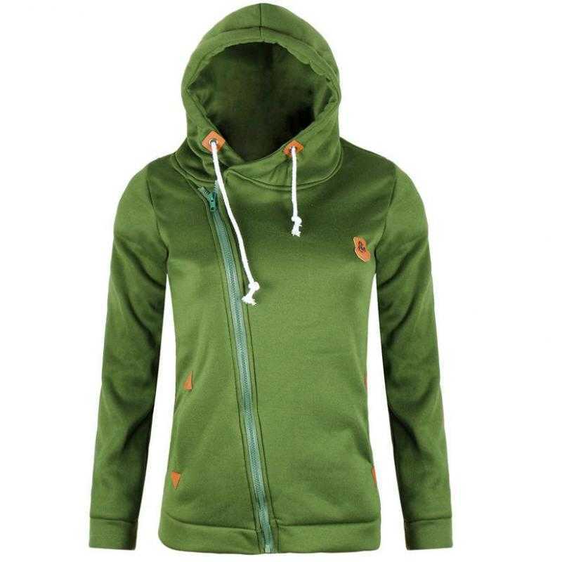 Womens Hoodies Fashion Casual Comfort Hooded Casual Zip-up Long Sleeve Solid Color Streetwear Hoodie 210816
