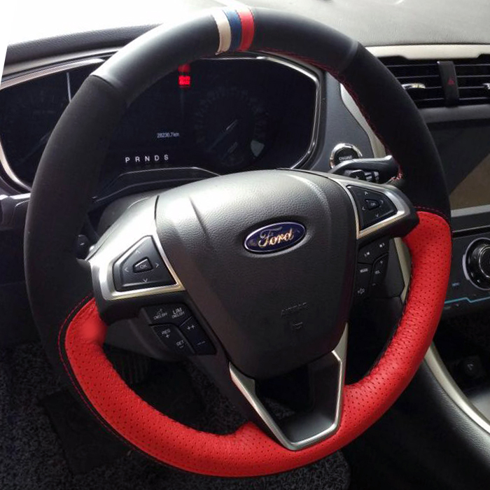For Ford new mondeo edge kuga Escort DIY custom Hand stitch leather suede steering wheel cover car wheel cover
For Ford new mondeo edge kuga Escort DIY custom Hand stitch leather suede steering wheel cover car wheel cover