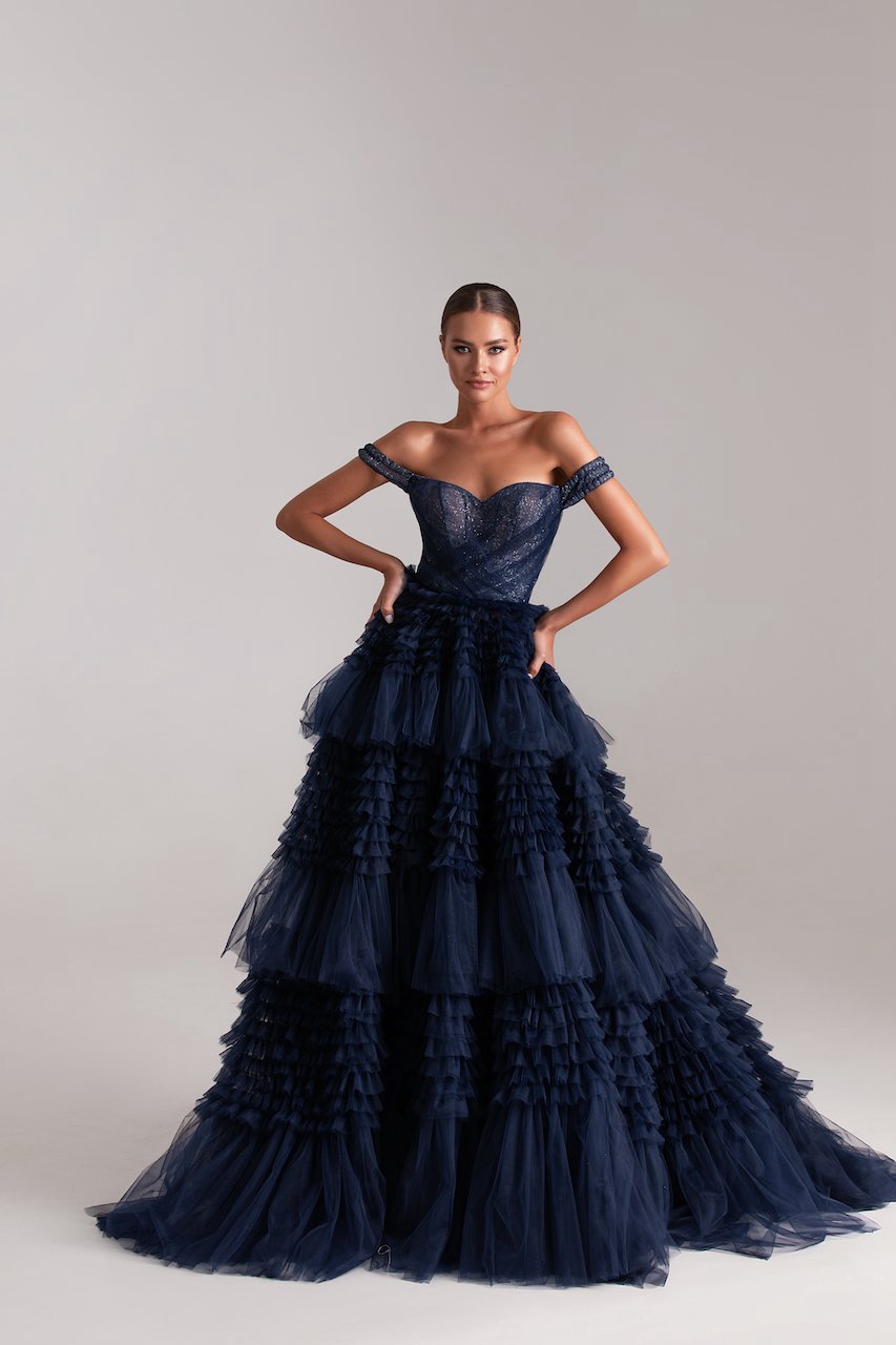New Layered Puffy Tulle Sequins Dress Sexy Off Shoulder or Length Graduation Gowns Custom Made Party Dresses