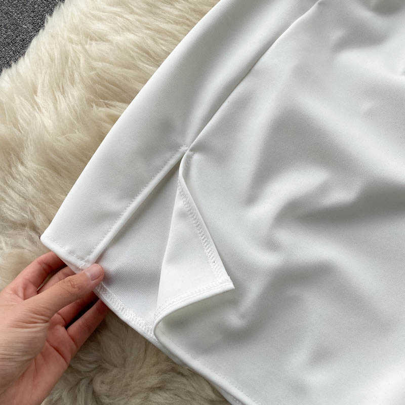 DEAT Women Embroidery Sequins Lace Puff Sleeve Buttocks Dress Square Collar Slim Short Fashion Spring Summer 11B756 210709