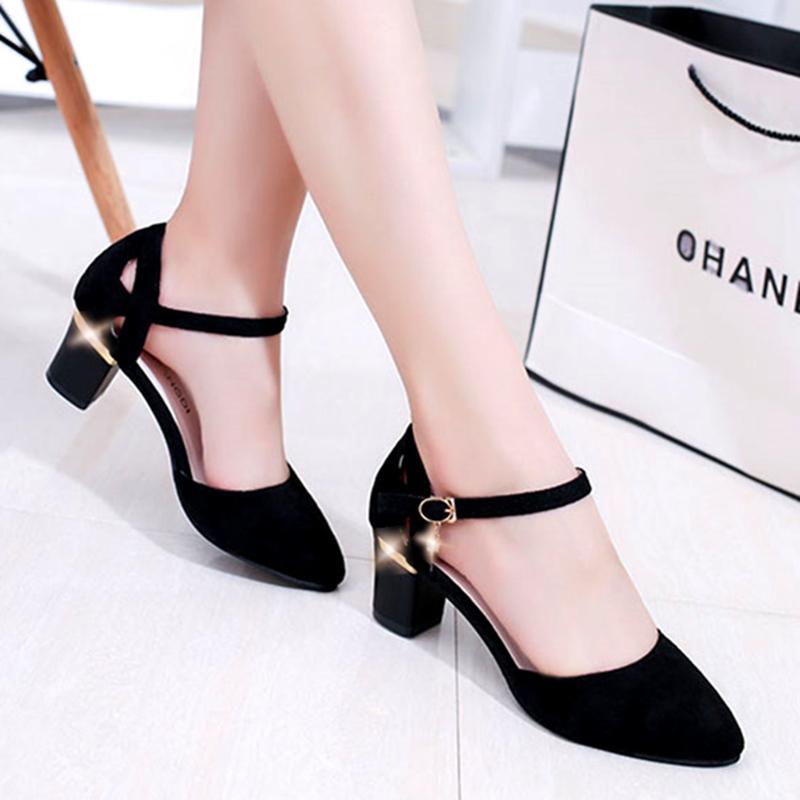 Dress Shoes Miaoguan Zapatos Dama Woemn Cute Pointed Toe Black Flock Buckle Strap Square Heel Lady Pink Comfort Pumps B5986
Dress Shoes Miaoguan Zapatos Dama Woemn Cute Pointed Toe Black Flock Buckle Strap Square Heel Lady Pink Comfort Pumps B5986