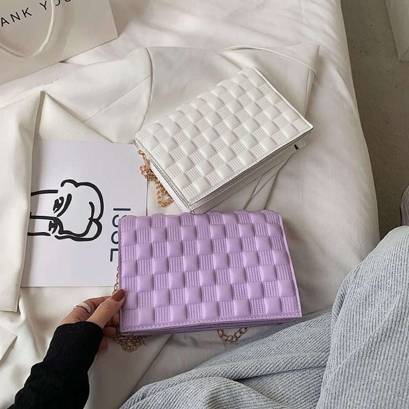 Fashion Women Pure Color Chain Woven Checker Crossbody Bag Casual All-match Shoulder Ladies PU Leather Small Square Handbags Cross Body, Black
Fashion Women Pure Color Chain Woven Checker Crossbody Bag Casual All-match Shoulder Ladies PU Leather Small Square Handbags Cross Body, Black