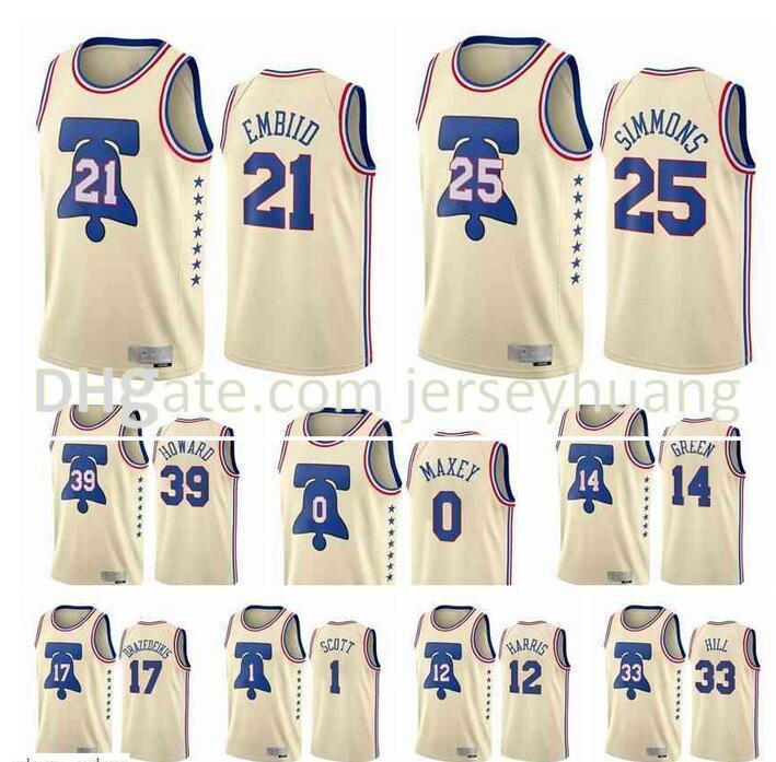 2021 Wholesale Mens Joel Embiid Ben Simmons Tyrese Maxey Earned Edition Cream Custom Printed Basketball Jersey
2021 Wholesale Mens Joel Embiid Ben Simmons Tyrese Maxey Earned Edition Cream Custom Printed Basketball Jersey