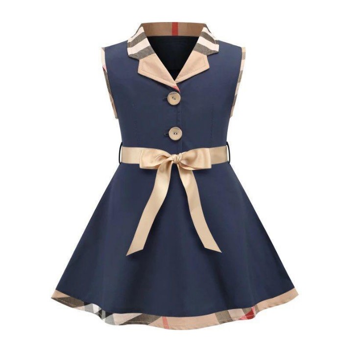 British Style Summer Baby Girls Princess Dress Kids Trun-Down Collar Sleeveless Dresses Children Cotton Casual Skirts Girl Vest Skirt With Bowtie, As picture
British Style Summer Baby Girls Princess Dress Kids Trun-Down Collar Sleeveless Dresses Children Cotton Casual Skirts Girl Vest Skirt With Bowtie, As picture