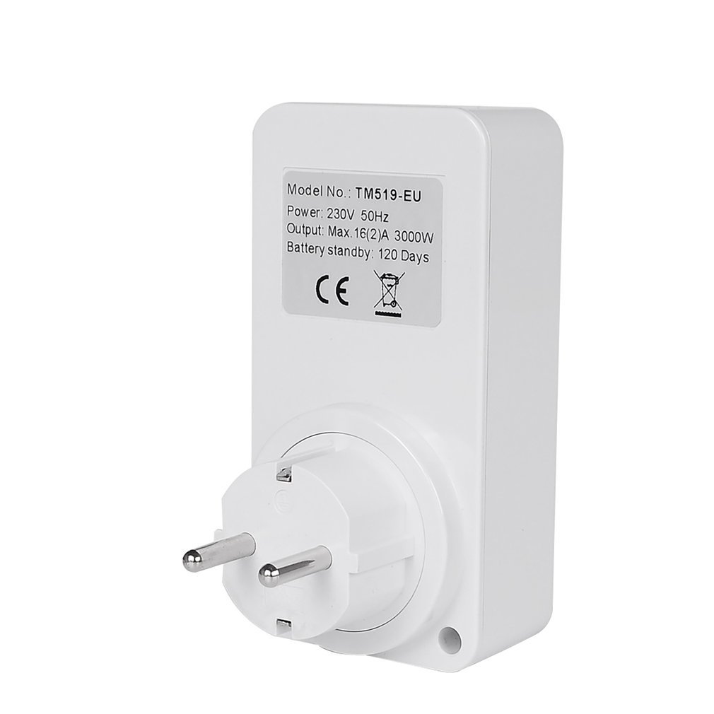 Synotimer TM519 Electronic digital timer Cooker Socket 230V 120V 7 Day 12/24 Timing Socket