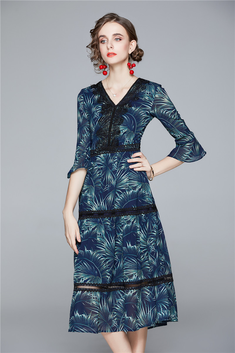 Fashion Designer Women Dress Woman Summer Elegant Sexy V Neck Print Chiffon Dress Female Office Party Casual Dresses Vestidos 210525, Green
Fashion Designer Women Dress Woman Summer Elegant Sexy V Neck Print Chiffon Dress Female Office Party Casual Dresses Vestidos 210525, Green