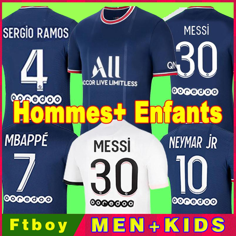 21 22 MESSI 30# MBAPPE KEAN soccer jersey 2021 2022 SERGIO RAMOS MARQUINHOS VERRATTI KIMPEMBE Maillots de football shirt ICARDI Enfants DRAXLER kids kit uniforms, Home
21 22 MESSI 30# MBAPPE KEAN soccer jersey 2021 2022 SERGIO RAMOS MARQUINHOS VERRATTI KIMPEMBE Maillots de football shirt ICARDI Enfants DRAXLER kids kit uniforms, Home