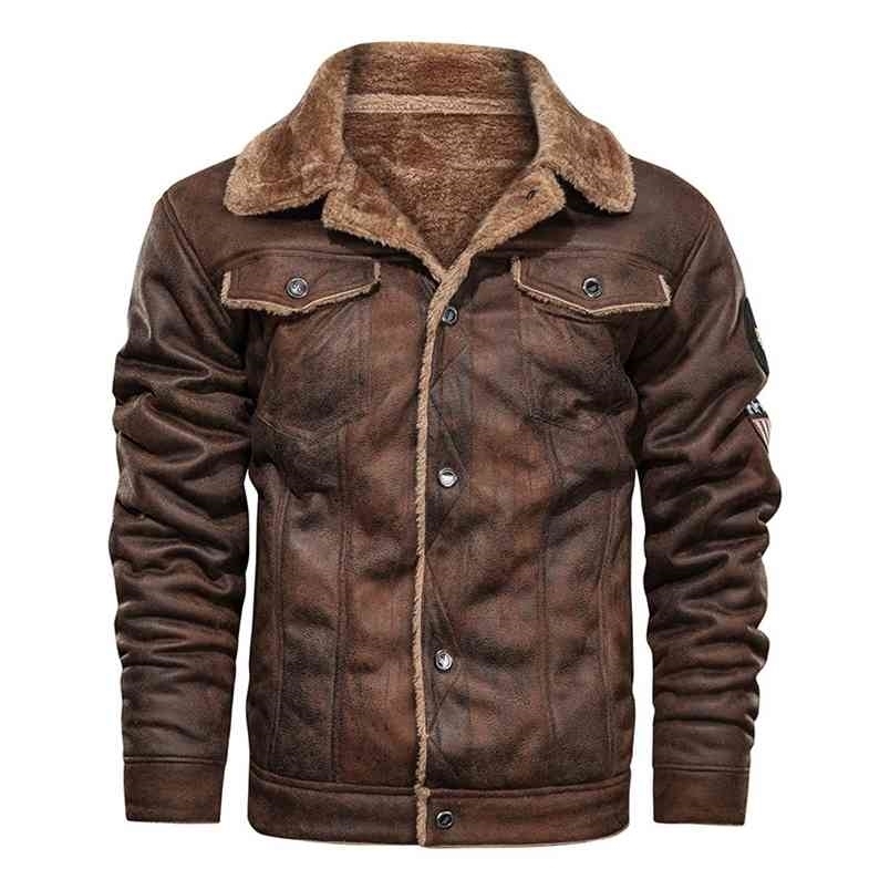 Mens Vintage Leather Jackets Motorcycle Stand Collar Fumbled Pockets Male Biker PU Coats Fashion Outerwear 210818