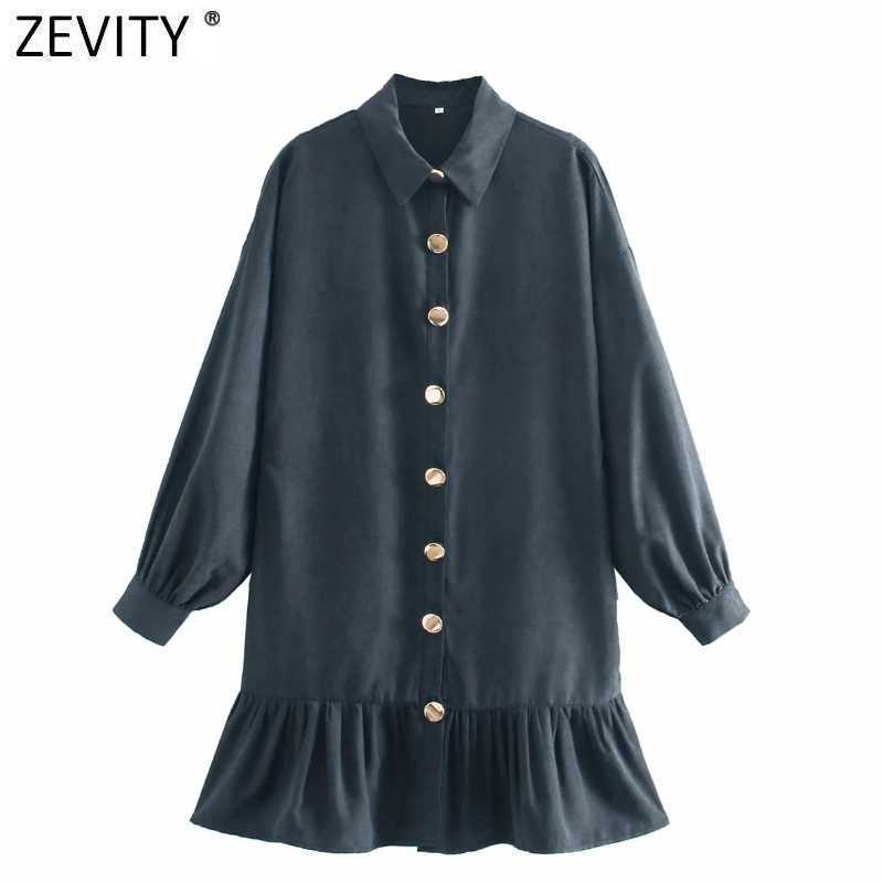 Zevity Women Fashion Solid Color Breasted Hem Ruffles shirtdress Female Long Sleeve Vestidos Chic Suede Mini Dresses DS4956 210603, As pic ds4956she
Zevity Women Fashion Solid Color Breasted Hem Ruffles shirtdress Female Long Sleeve Vestidos Chic Suede Mini Dresses DS4956 210603, As pic ds4956she
