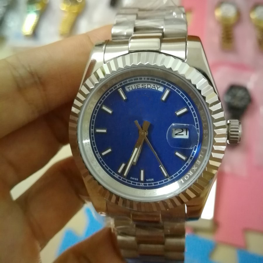 Daydate Casual Mens Watch President Automatic Watches Men Silver Strap Blue Dial Swiss Designer Day Date 40mm Coupon, Add waterproof process (service)
Daydate Casual Mens Watch President Automatic Watches Men Silver Strap Blue Dial Swiss Designer Day Date 40mm Coupon, Add waterproof process (service)