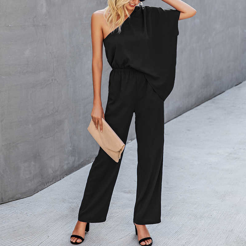 Women Elegant Jumpsuits Solid One Shoulder Backless Long Sleeve Romper Elastic Wide Leg Bodycon Casual Office Lady Bodysuits 210709, Red
Women Elegant Jumpsuits Solid One Shoulder Backless Long Sleeve Romper Elastic Wide Leg Bodycon Casual Office Lady Bodysuits 210709, Red