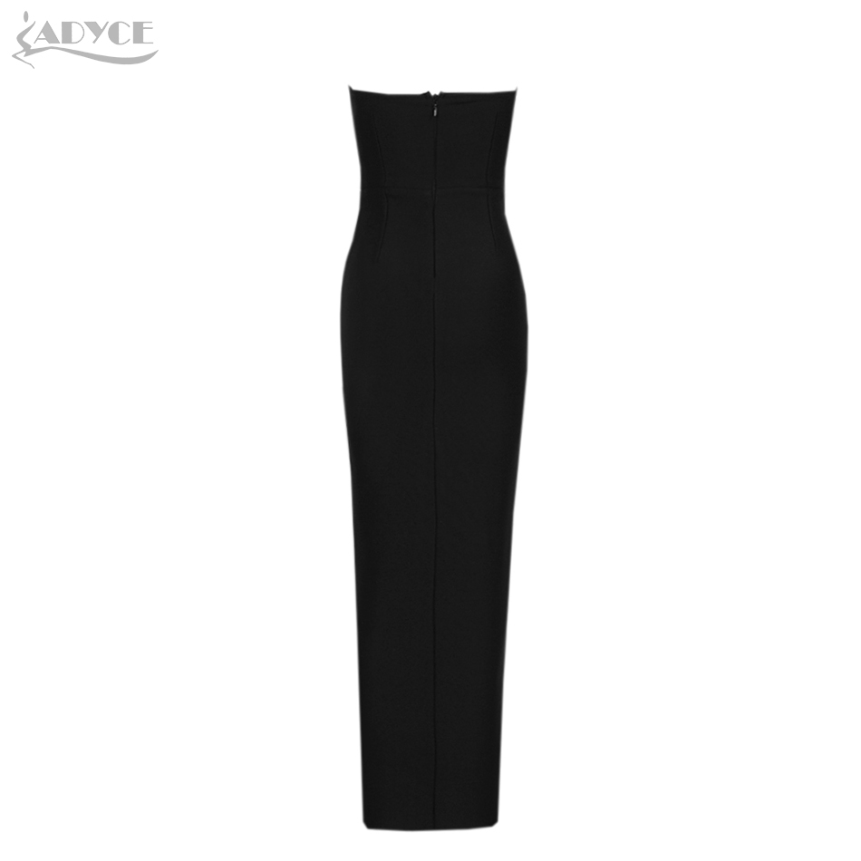 Summer Women Black V Neck Strapless Club Bodycon Dress Sexy Sleeveless Celebrity Runway Party Femal 210423