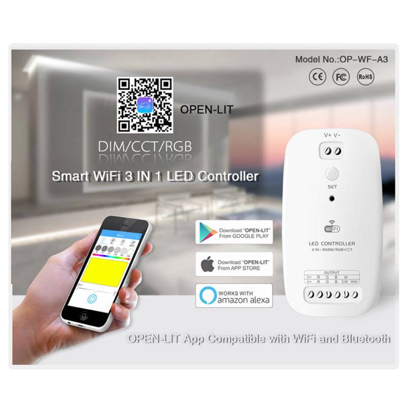 1 3IN WiFi LED Smart Remote Controller For RGB+CCT RGBW RGB Strip Light Alexa Voice Phone Control Controllers
1 3IN WiFi LED Smart Remote Controller For RGB+CCT RGBW RGB Strip Light Alexa Voice Phone Control Controllers