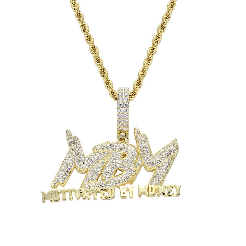Pendant Necklaces Hip Hop Cubic Zirconia Paved Bling Iced Out Motivated By Money MBM Pendants Necklace For Men Rapper Jewelry Gold Color
Pendant Necklaces Hip Hop Cubic Zirconia Paved Bling Iced Out Motivated By Money MBM Pendants Necklace For Men Rapper Jewelry Gold Color