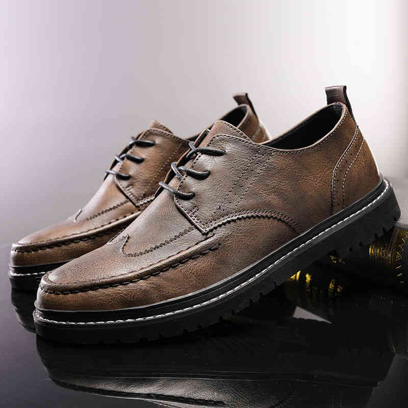 dress shoes men leather lace-up business office oxford for spring autumn non-slip flats british style brogue man hs5l, Black
dress shoes men leather lace-up business office oxford for spring autumn non-slip flats british style brogue man hs5l, Black