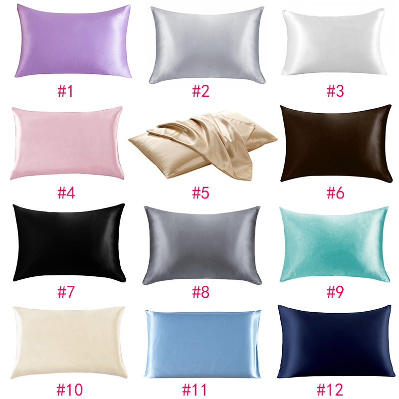 20*26inch Silk Satin Pillowcase 12 Colors Cooling Envelope Pillow Case Ice Silks Skin-friendly Pillowslip Bedding Supplies
20*26inch Silk Satin Pillowcase 12 Colors Cooling Envelope Pillow Case Ice Silks Skin-friendly Pillowslip Bedding Supplies