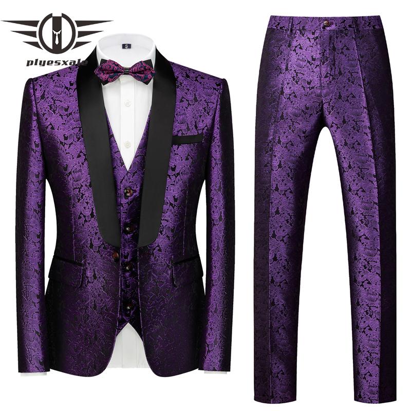 Men's Suits & Blazers Plyesxale Floral Wedding For Men Royal Blue Silver Burgundy White Purple Man Suit 5XL 6XL Elegant Prom Stage Q1003, Black
Men's Suits & Blazers Plyesxale Floral Wedding For Men Royal Blue Silver Burgundy White Purple Man Suit 5XL 6XL Elegant Prom Stage Q1003, Black