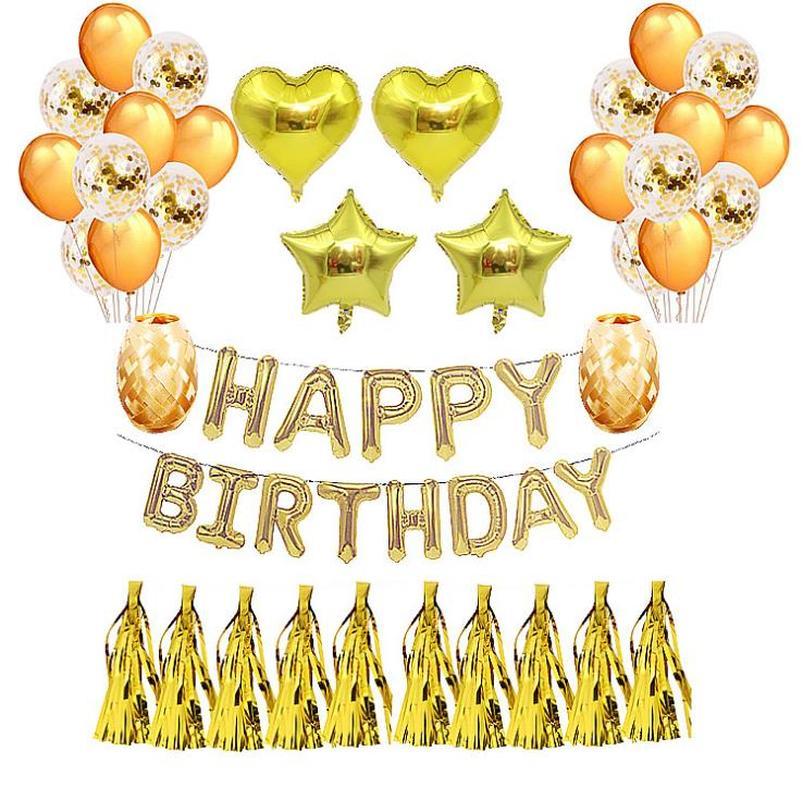 Party Decoration Gold 16" Happy Birthday Letter Balloon Set, Sequins Prom Supplies Set
Party Decoration Gold 16" Happy Birthday Letter Balloon Set, Sequins Prom Supplies Set