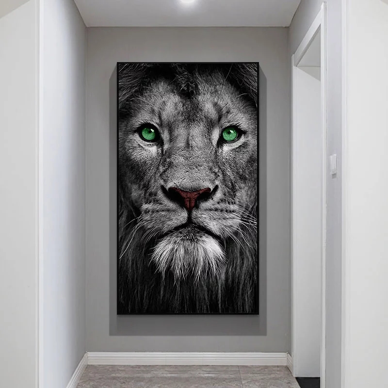 American Lion Animal Pictures Canvas Painting Modern Posters and Prints Wall Art Pictures in Livingroom Home Decor