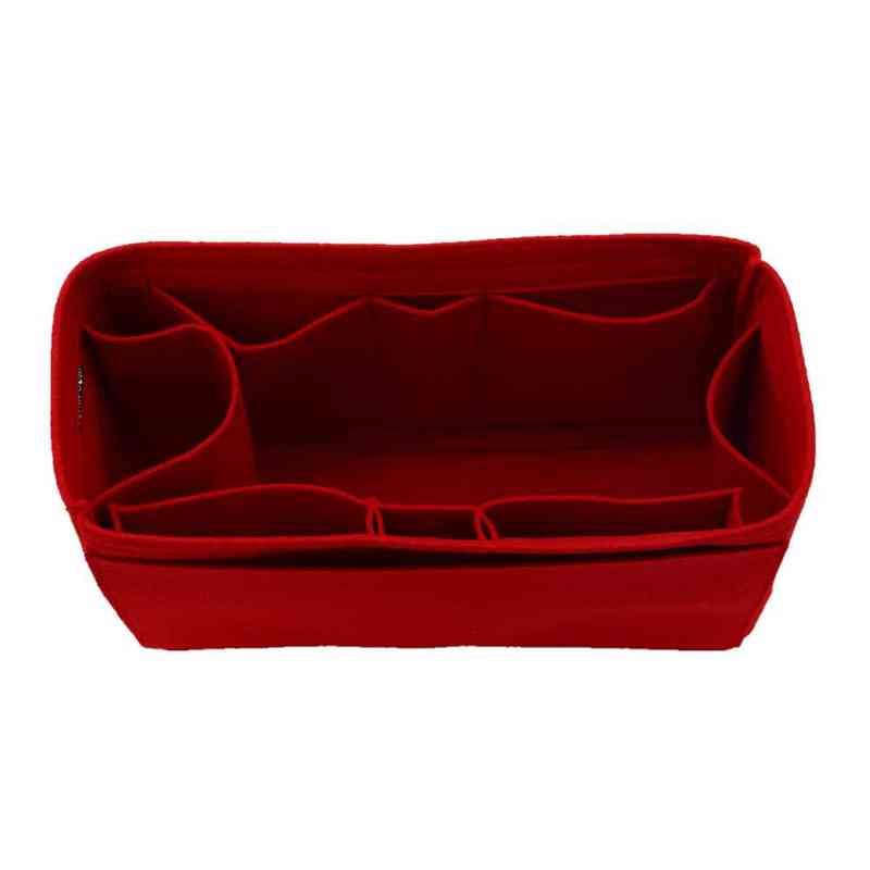 Shoulder Bag Cosmetic Fits for Delicious Insert Bags Organizer Make Handbag Organize Travel Inner Wallet Portable Base Shaper Women 220226