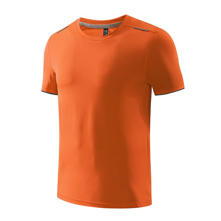 2021 men's women's pure orange blue green t-shirt quick-drying clothes summer short-sleeved round neck runningwholesale outdoor sports