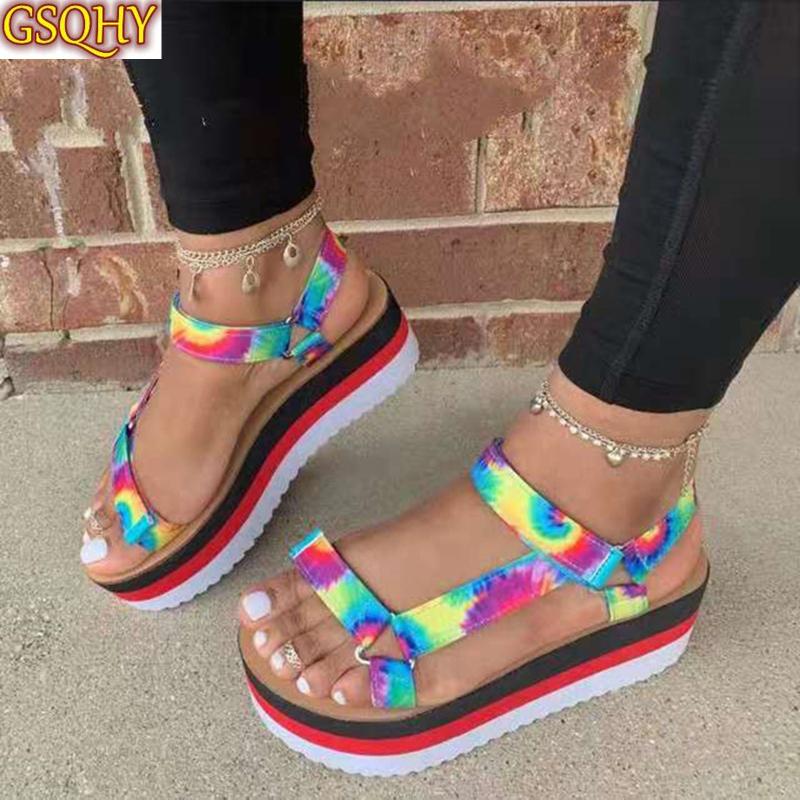 Summer Ladies Slippers Fashion Casual Multi-color Tie-dye Comfortable Platform Wedge Sandals Beach Shoes 2021, Black
Summer Ladies Slippers Fashion Casual Multi-color Tie-dye Comfortable Platform Wedge Sandals Beach Shoes 2021, Black