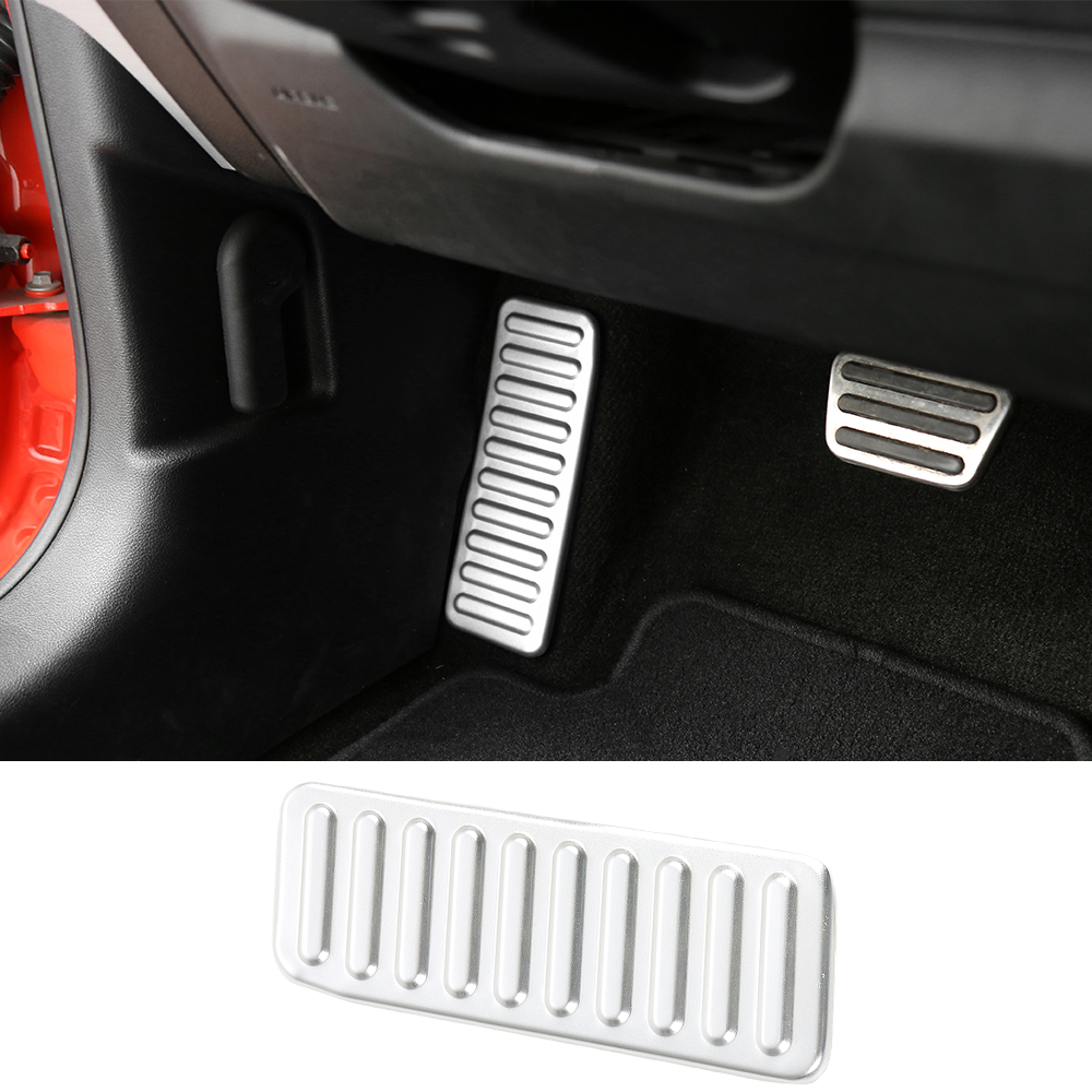 Car Left Foot Rest Pedal Decoration Covers Aluminum alloy For Ford Mustang 2015+ Auto Interior Accessories