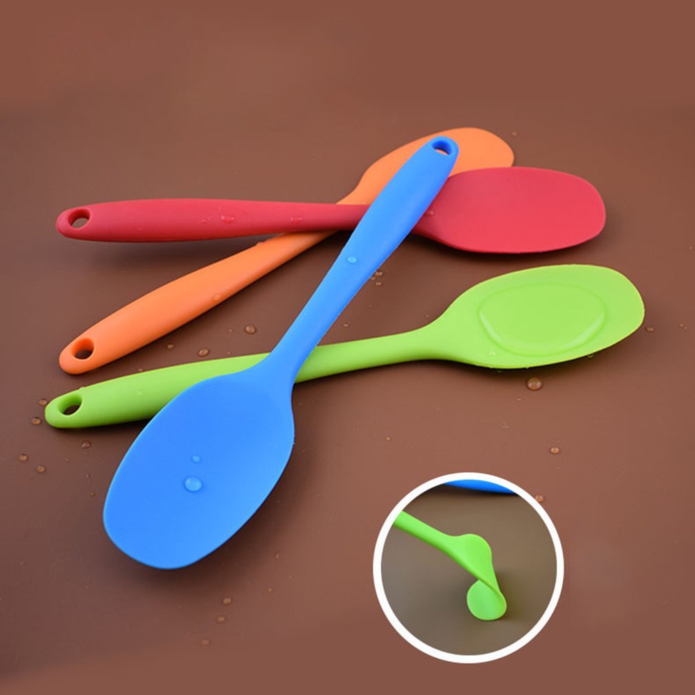 Universal Heat-resistant Integrating Handle Silicone Lepel Scraper Column Ice Cake Kitchen Tool