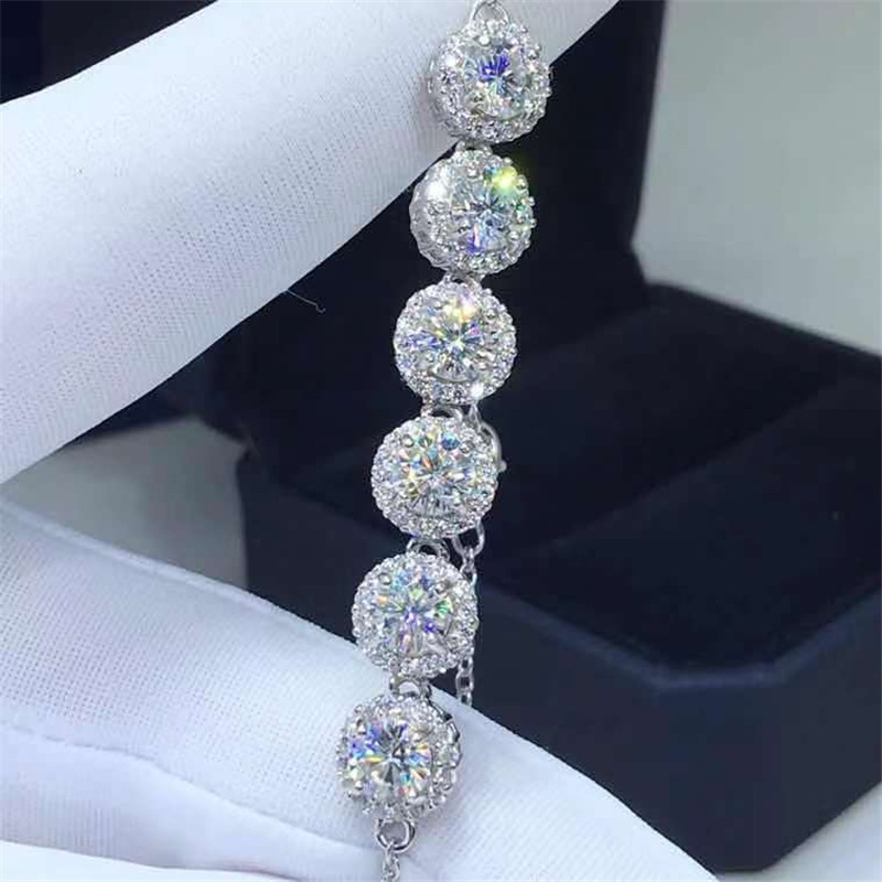Moissanite Women Full Round Bag Diamond Platinum Bracelet Super Flash D Color VVS1 3ct Romantic Gift
Moissanite Women Full Round Bag Diamond Platinum Bracelet Super Flash D Color VVS1 3ct Romantic Gift