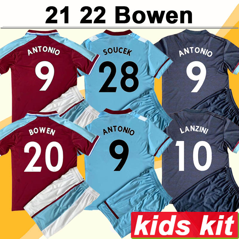 21 22 ANTONIO LANZINI NOBLE Kids Kit Soccer Jerseys BOWEN BENRAHMA SOUCEK RICE YARMOLENKO Home Away Football Shirt Short Sleeve Child Uniforms, Tz6181 21 22 3rd no sokcs
21 22 ANTONIO LANZINI NOBLE Kids Kit Soccer Jerseys BOWEN BENRAHMA SOUCEK RICE YARMOLENKO Home Away Football Shirt Short Sleeve Child Uniforms, Tz6181 21 22 3rd no sokcs