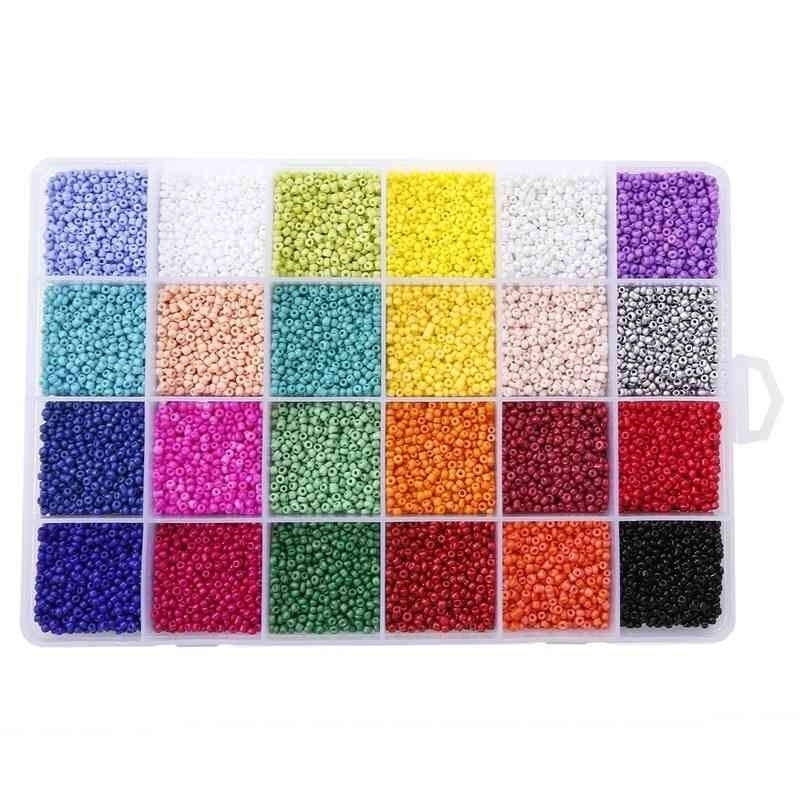 2MM Glass Loose Beads DIY Handmade Bracelet Earring Accessories 24 Grid Boxes about 24000 Pieces Bead Set
2MM Glass Loose Beads DIY Handmade Bracelet Earring Accessories 24 Grid Boxes about 24000 Pieces Bead Set