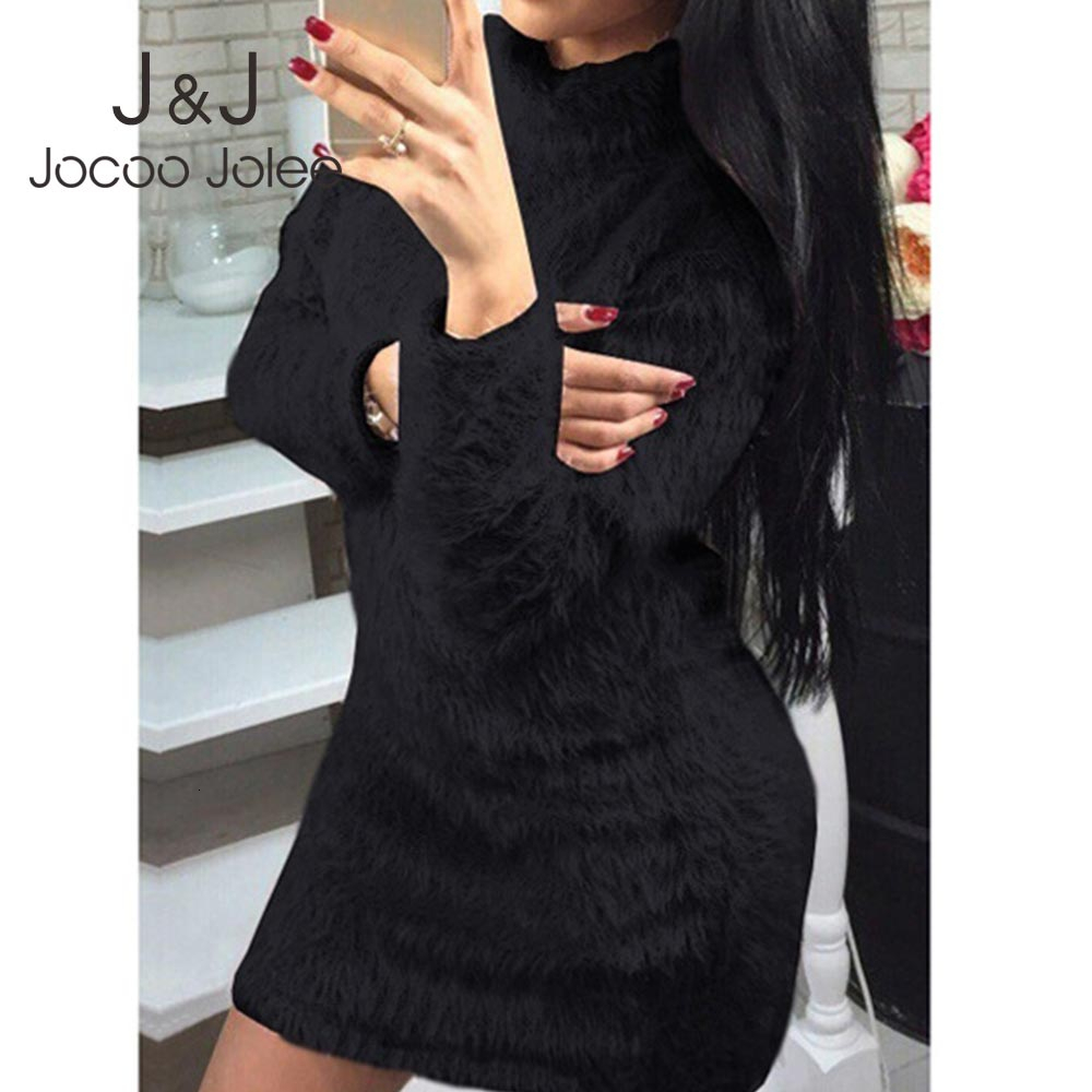 Jocoo Jolee Women Turtleneck Knitted Bodycon Dress Autumn Winter Faux Fur Fluffy Party Club Night Mini Dresses Sexy Sheath Dress 210518, Black
Jocoo Jolee Women Turtleneck Knitted Bodycon Dress Autumn Winter Faux Fur Fluffy Party Club Night Mini Dresses Sexy Sheath Dress 210518, Black