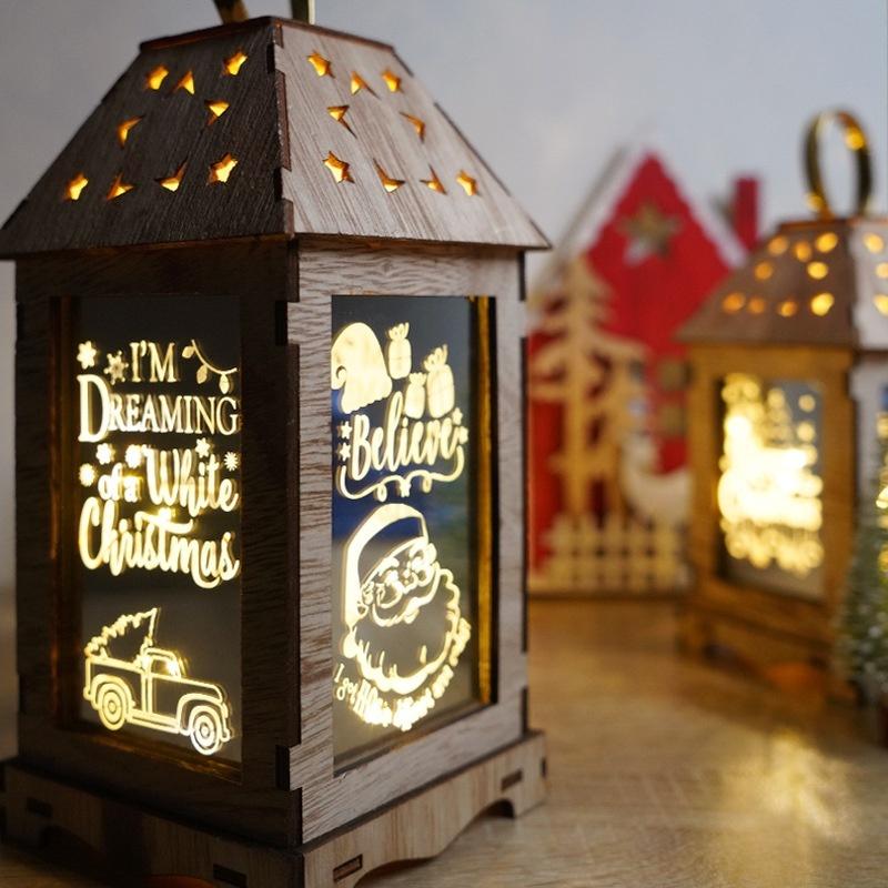 Holiday Lights Wooden Christmas Decoration Wind Lantern Led Luminous Creative Ornaments Portable Party
Holiday Lights Wooden Christmas Decoration Wind Lantern Led Luminous Creative Ornaments Portable Party