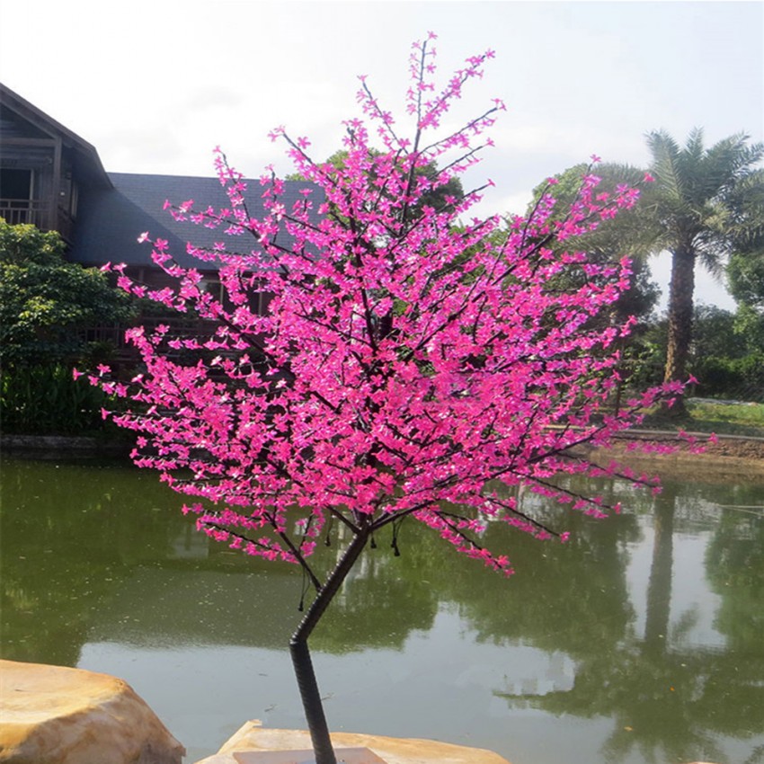 LED Cherry Blossom Tree Light 864pcs LED Bulbs 18m Height 110220VAC Seven Colors for Option Rainproof Outdoor Usage Drop