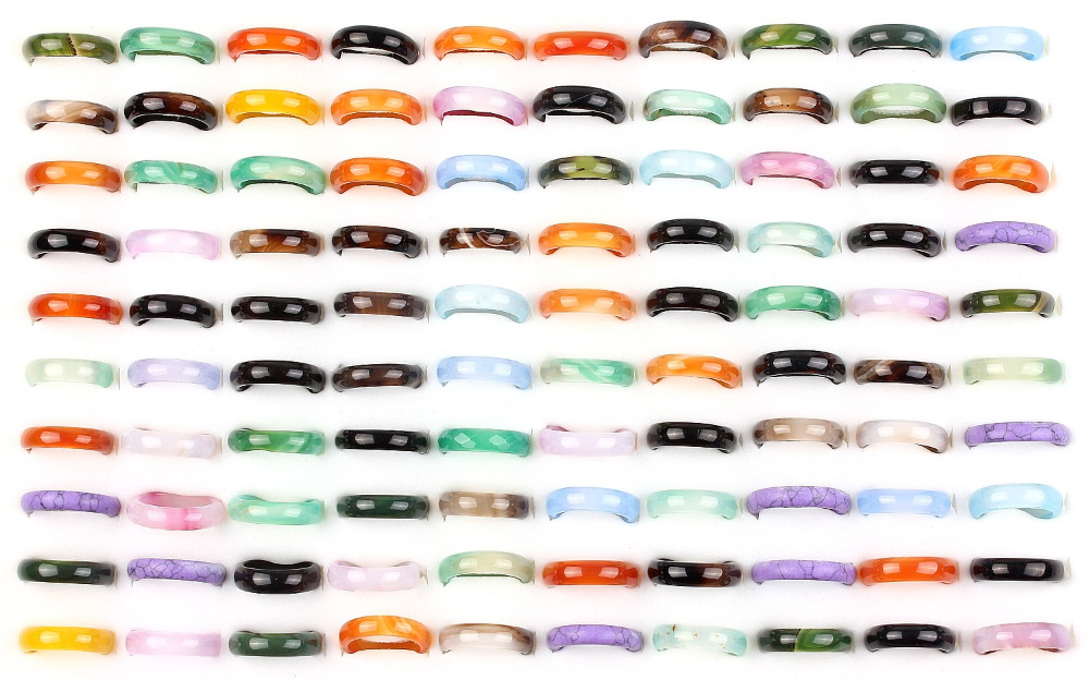 Wholesale Bulk Lots Womens 50Pcs Band Rings Smoothy Mixed color Stone Finger Ring Couple Wedding Engagement Mens Jewelry Gifts
Wholesale Bulk Lots Womens 50Pcs Band Rings Smoothy Mixed color Stone Finger Ring Couple Wedding Engagement Mens Jewelry Gifts