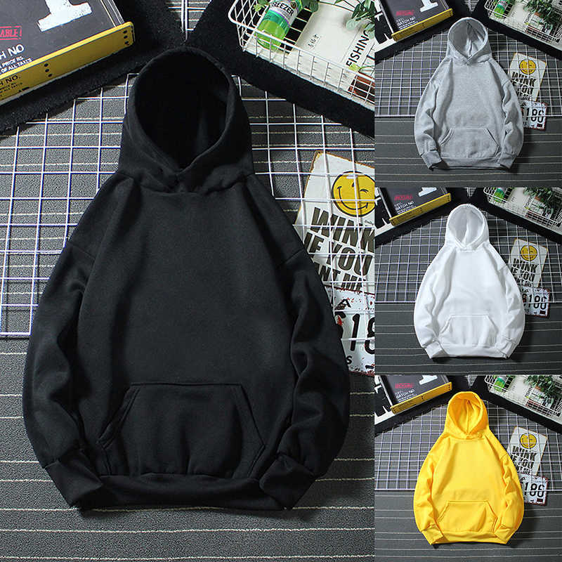 Men Woman Hoodies Sweatshirts Fashion Solid Color Black Gray Yellow Hooded Hip Hop fleece Hoody Mens Brand Hoodie Streetwear 210720, White
Men Woman Hoodies Sweatshirts Fashion Solid Color Black Gray Yellow Hooded Hip Hop fleece Hoody Mens Brand Hoodie Streetwear 210720, White
