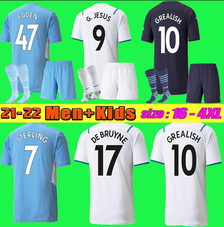 21 22 GREALISH a jerseys STERLING G. JESUS FERRAN MAHREZ DE BRUYNE foden 2021 2022 soccer cities football a shirt manchester uniforms man + kids kit sets, Black
21 22 GREALISH a jerseys STERLING G. JESUS FERRAN MAHREZ DE BRUYNE foden 2021 2022 soccer cities football a shirt manchester uniforms man + kids kit sets, Black