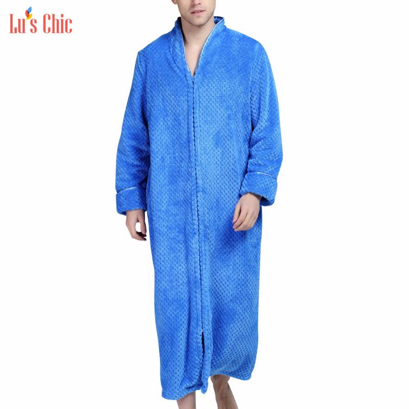 Men's Sleepwear Lu's Chic Men Fleece Robes Long Sleeve Zip Front Plush Kimono Bathrobe Night Robe House Coat, Blue
Men's Sleepwear Lu's Chic Men Fleece Robes Long Sleeve Zip Front Plush Kimono Bathrobe Night Robe House Coat, Blue