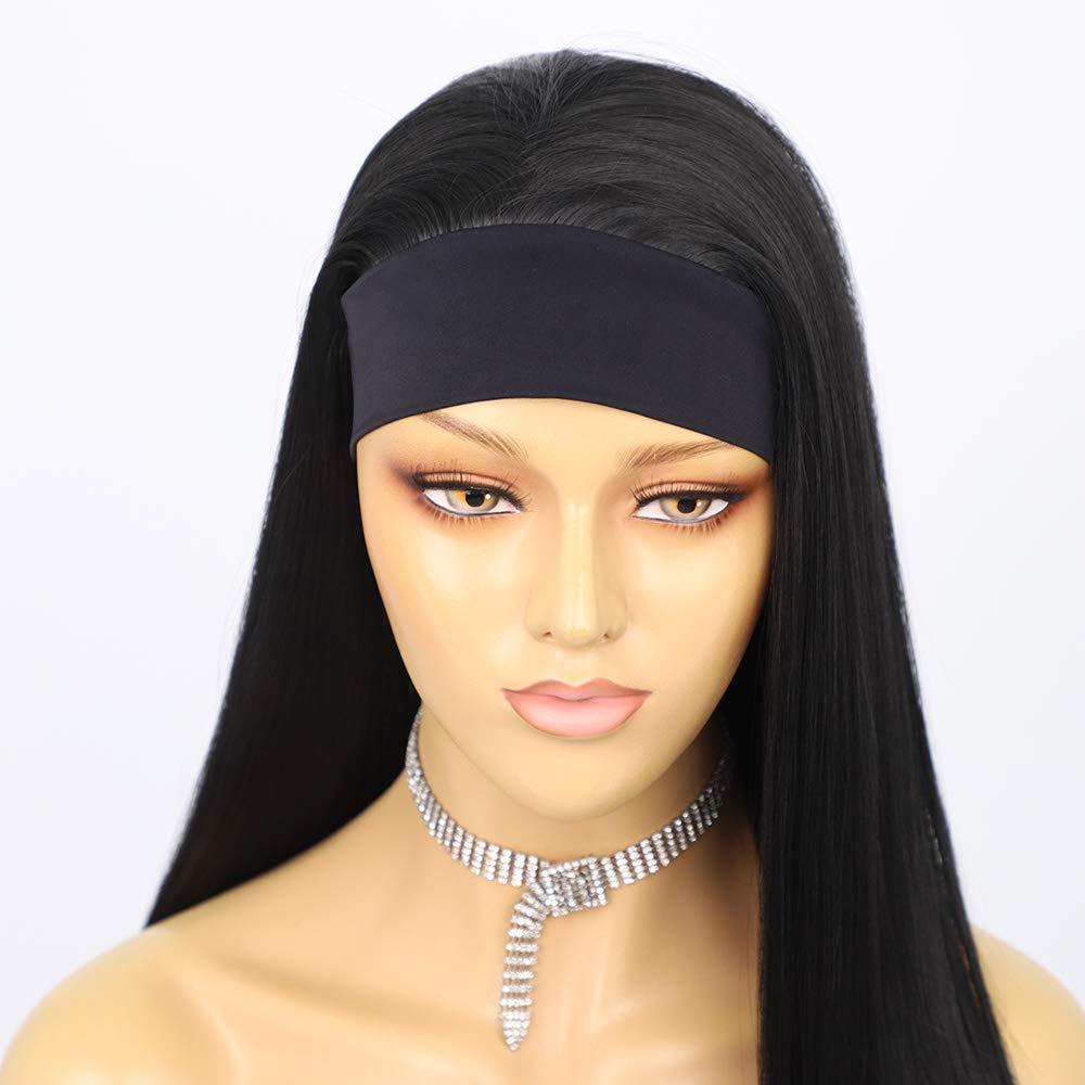 24 inch headband wigs long straight ice silk hairband synthetic wig