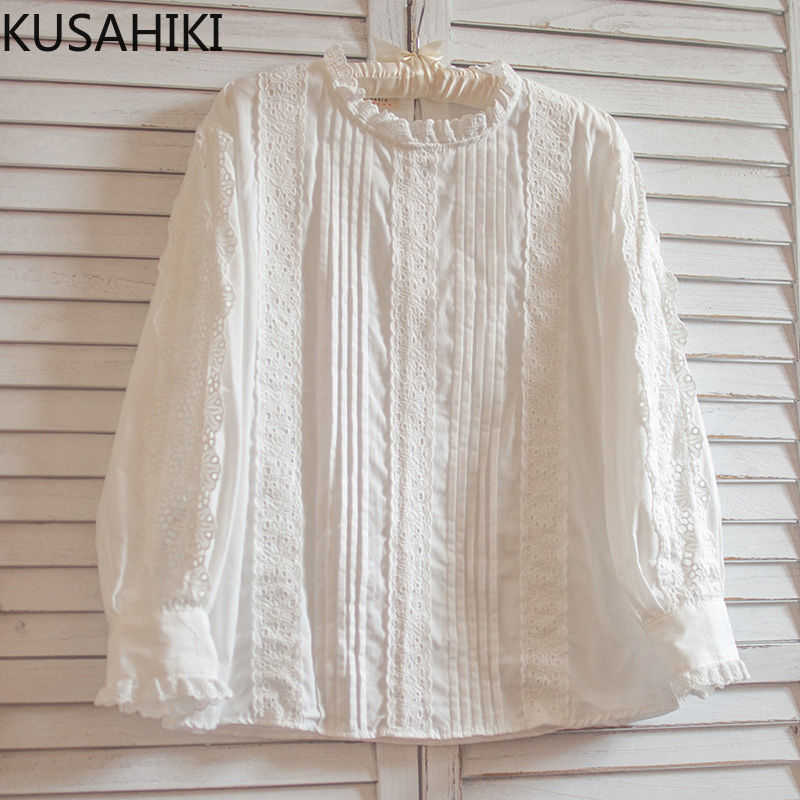 Vintage Sweet Cotton Blouse Tops Embroideried Korean Women Shirt Spring Puff Sleeve O-neck Blusas Mujer 6F024 210603, White
Vintage Sweet Cotton Blouse Tops Embroideried Korean Women Shirt Spring Puff Sleeve O-neck Blusas Mujer 6F024 210603, White