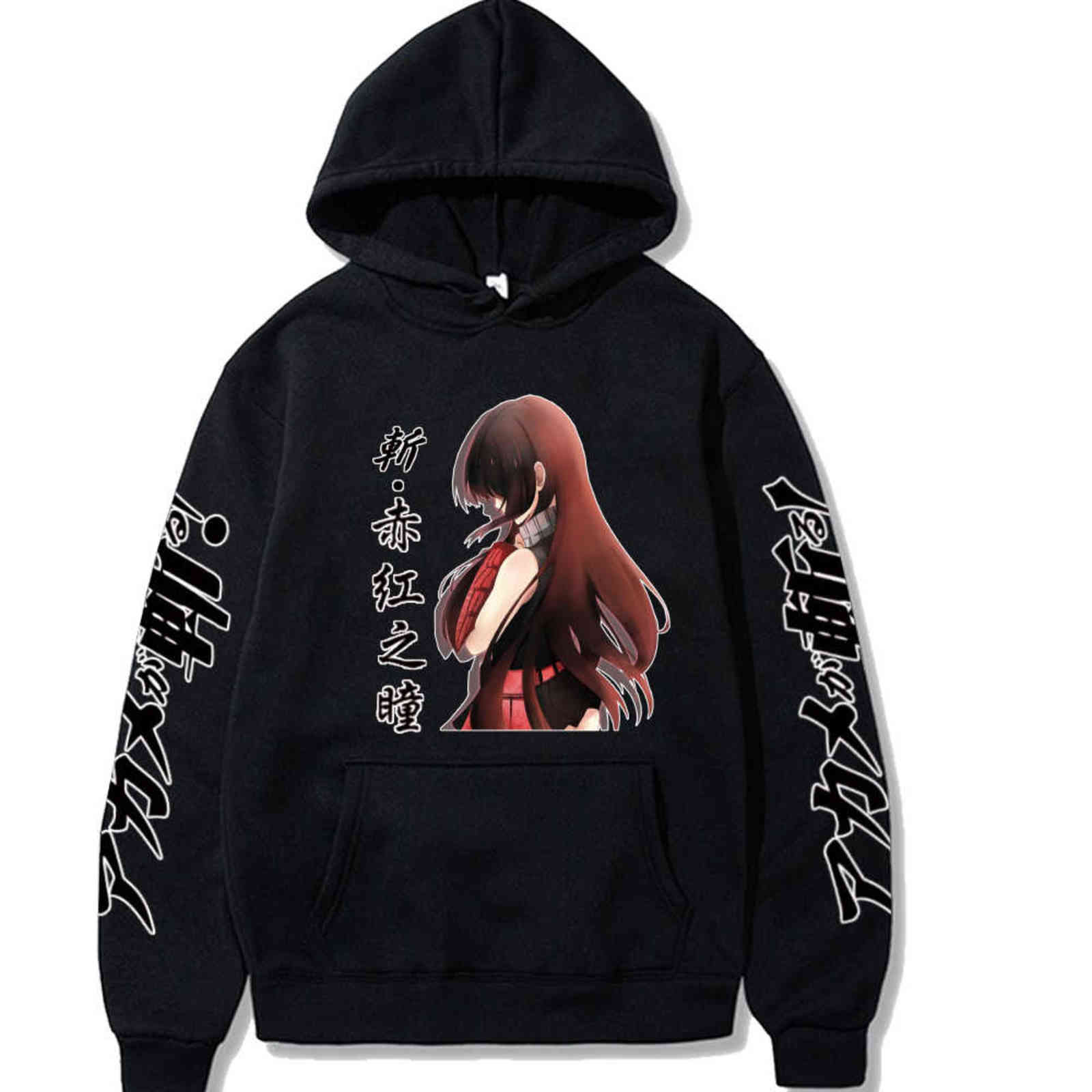 Unisex Anime Hoodie Akame Ga Kill Harajuku Pullovers Tops Loose and Fit Y1122