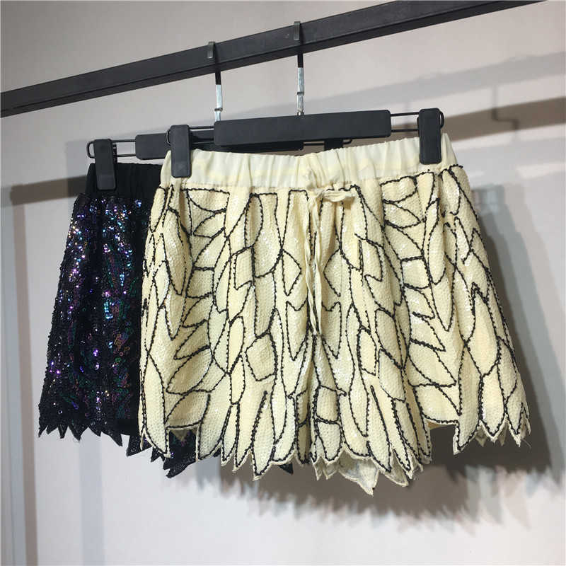 Korean Fashion Flash Sequin Short Spring Summer Loose Trousers Girls Student All-match Streetwear Outfits 210601, Beige
Korean Fashion Flash Sequin Short Spring Summer Loose Trousers Girls Student All-match Streetwear Outfits 210601, Beige