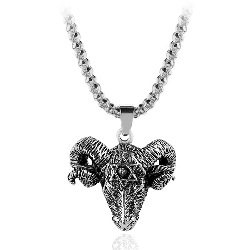 personalized sheep head element graphic design metal necklace with pendant fashion gift anniversary party, Silver
personalized sheep head element graphic design metal necklace with pendant fashion gift anniversary party, Silver