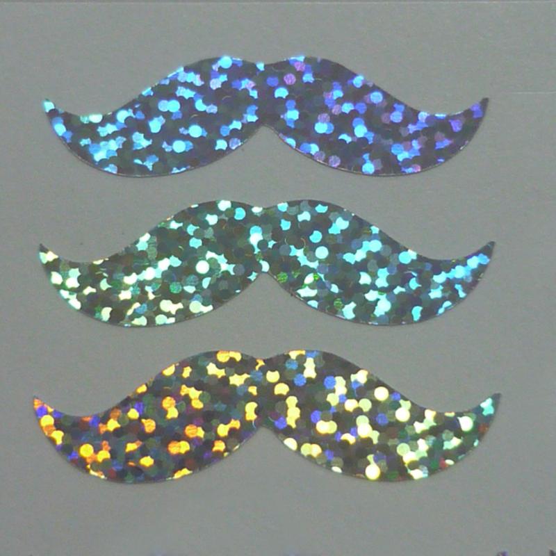 Silver Holographic Sparkle Glitter Hologram Mustache Stickers Envelope Package Seals Gift Wrap
Silver Holographic Sparkle Glitter Hologram Mustache Stickers Envelope Package Seals Gift Wrap