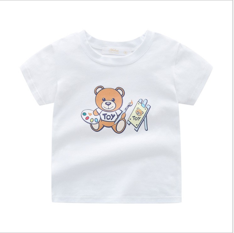 2021 Baby Boys Girls T-shirts Cartoon Bear Summer Kids Short Sleeve T-shirt Cotton Children Casual Tops Tees Child Boy Shirt 1-7 Years, Blue
2021 Baby Boys Girls T-shirts Cartoon Bear Summer Kids Short Sleeve T-shirt Cotton Children Casual Tops Tees Child Boy Shirt 1-7 Years, Blue