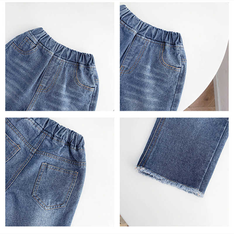 Baby Boys Jeans Spring Back Ripped Loose For Fashion Kids Children Casual All-match Denim Pants 210615