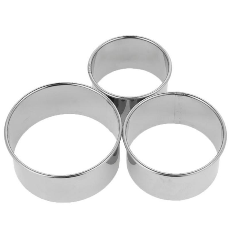 3pcs/set Stainless Steel Cut Dumplings Skin Mold DIY Wrappers Round Cookie Pastry Baking Utensils Cake Tools Kitchen Accessories