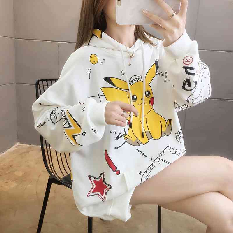 Hooded sweater autumn clothes 2021 new Korean loose large and thin long sleeved student women's coat, Black
Hooded sweater autumn clothes 2021 new Korean loose large and thin long sleeved student women's coat, Black