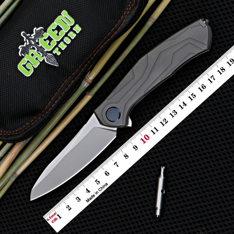 Green Thorn Kami Flipper Folding Knife K110 Blade Titanium Handle Outdoor Camping Hunting Fishing Hiking Survival Fruit EDC Tool
Green Thorn Kami Flipper Folding Knife K110 Blade Titanium Handle Outdoor Camping Hunting Fishing Hiking Survival Fruit EDC Tool
