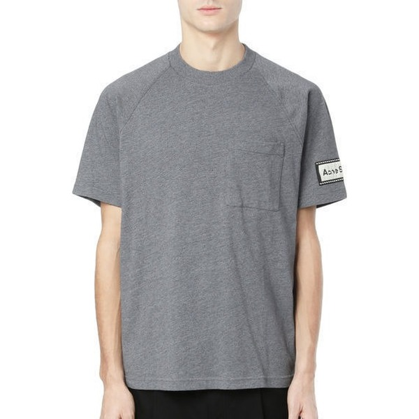 men and women Swedish smiley pocket logo stitching embroidered acne cotton round neck loose studios white gray short-sleeved casual T-shirts
men and women Swedish smiley pocket logo stitching embroidered acne cotton round neck loose studios white gray short-sleeved casual T-shirts